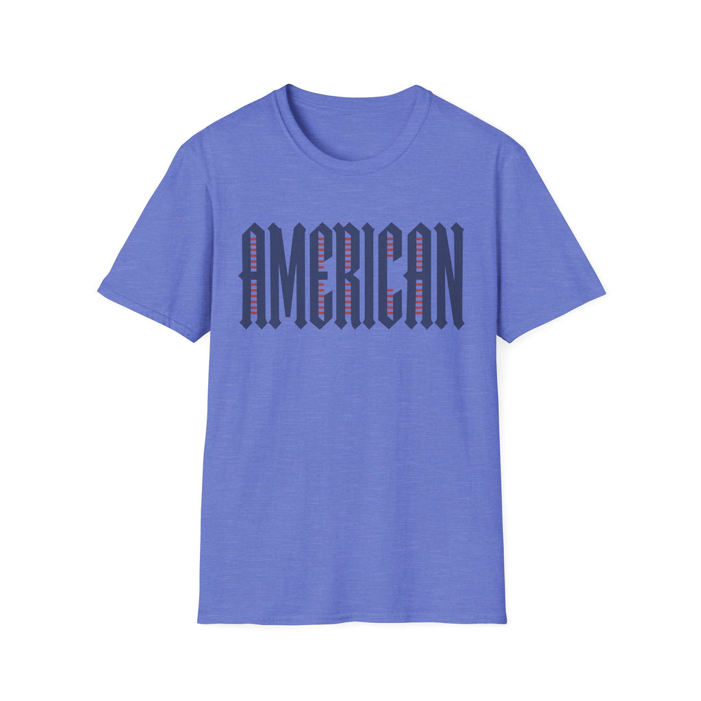 American Flag Stripe Lettering T-Shirt - Patriotic USA Pride Tee