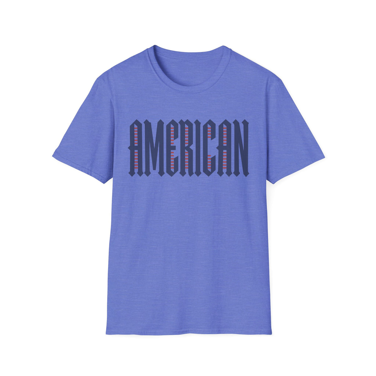 American Flag Stripe Lettering T-Shirt - Patriotic USA Pride Tee