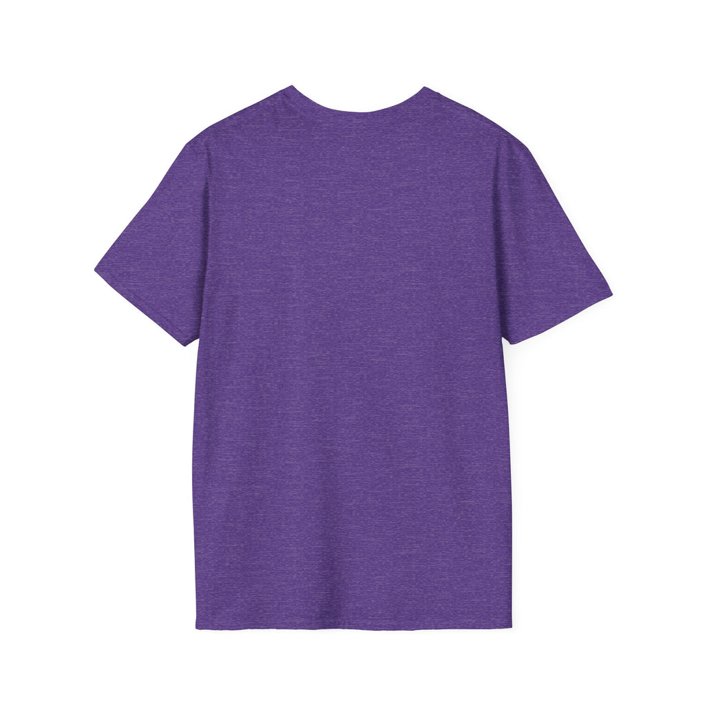 Purple crew-neck short-sleeve T-shirt front view, no graphic visible