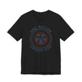 Black patriotic star badge T-shirt with 'Under God' text