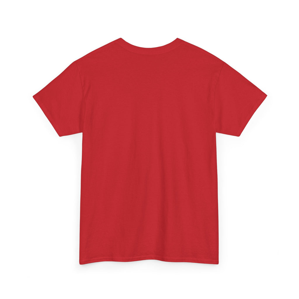 Red T-shirt, crew neck, plain back view