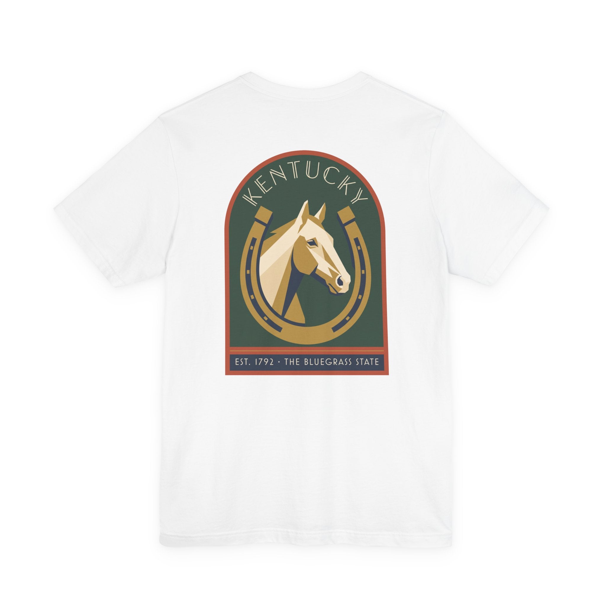 White T-shirt with Kentucky horse crest graphic