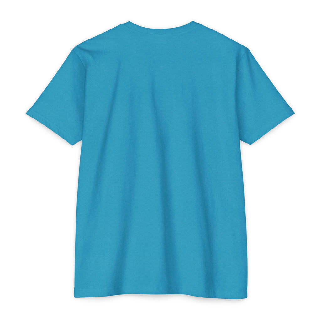 Sky blue crewneck T-shirt with plain front