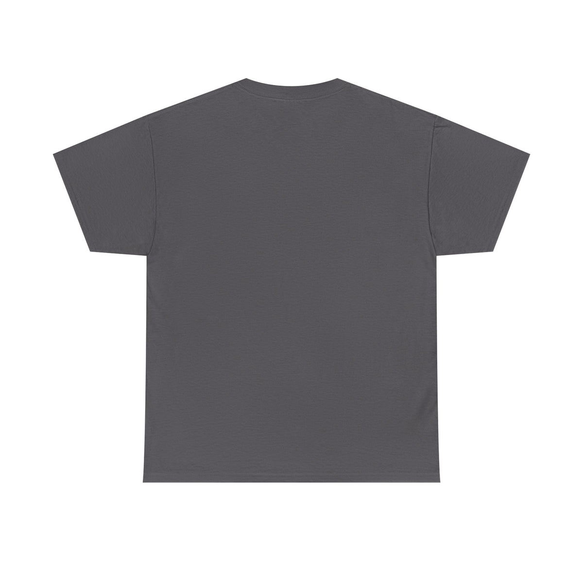 Charcoal short-sleeve T-shirt, plain back view