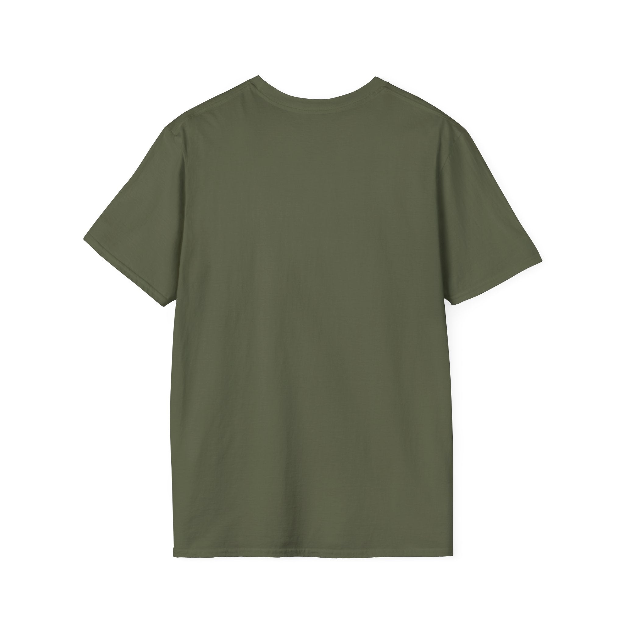 Plain military green T-shirt, crew neck short sleeves