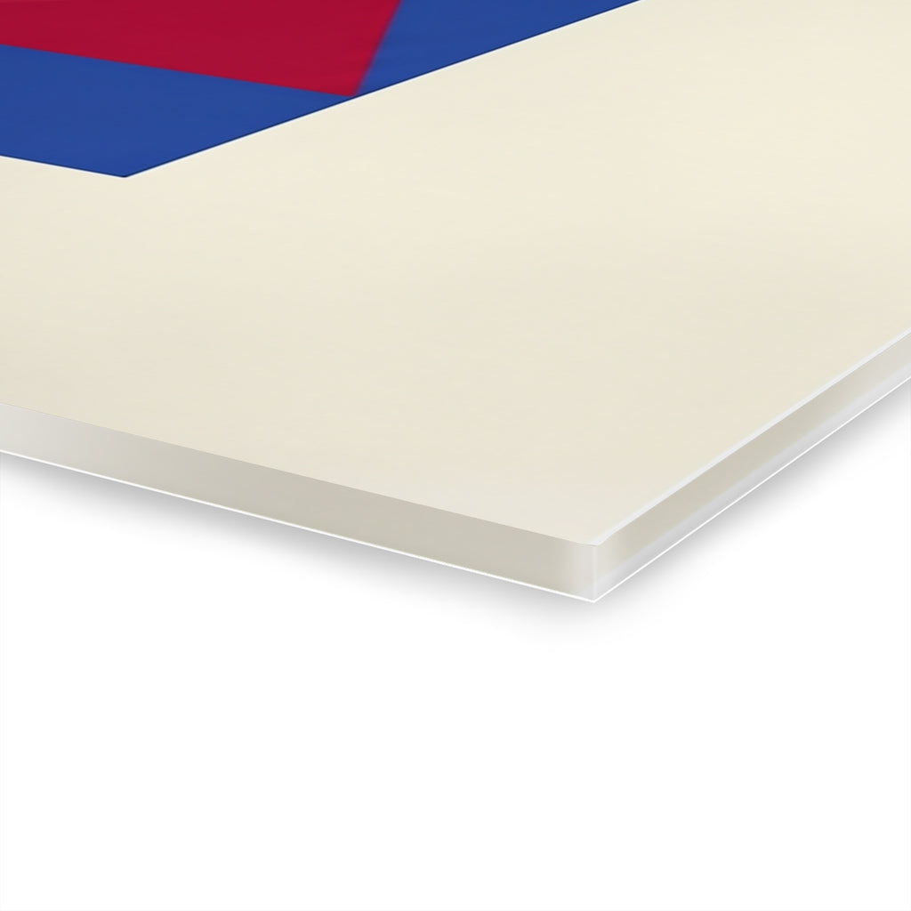 Wall art print close-up of beveled corner, 0.25 in depth