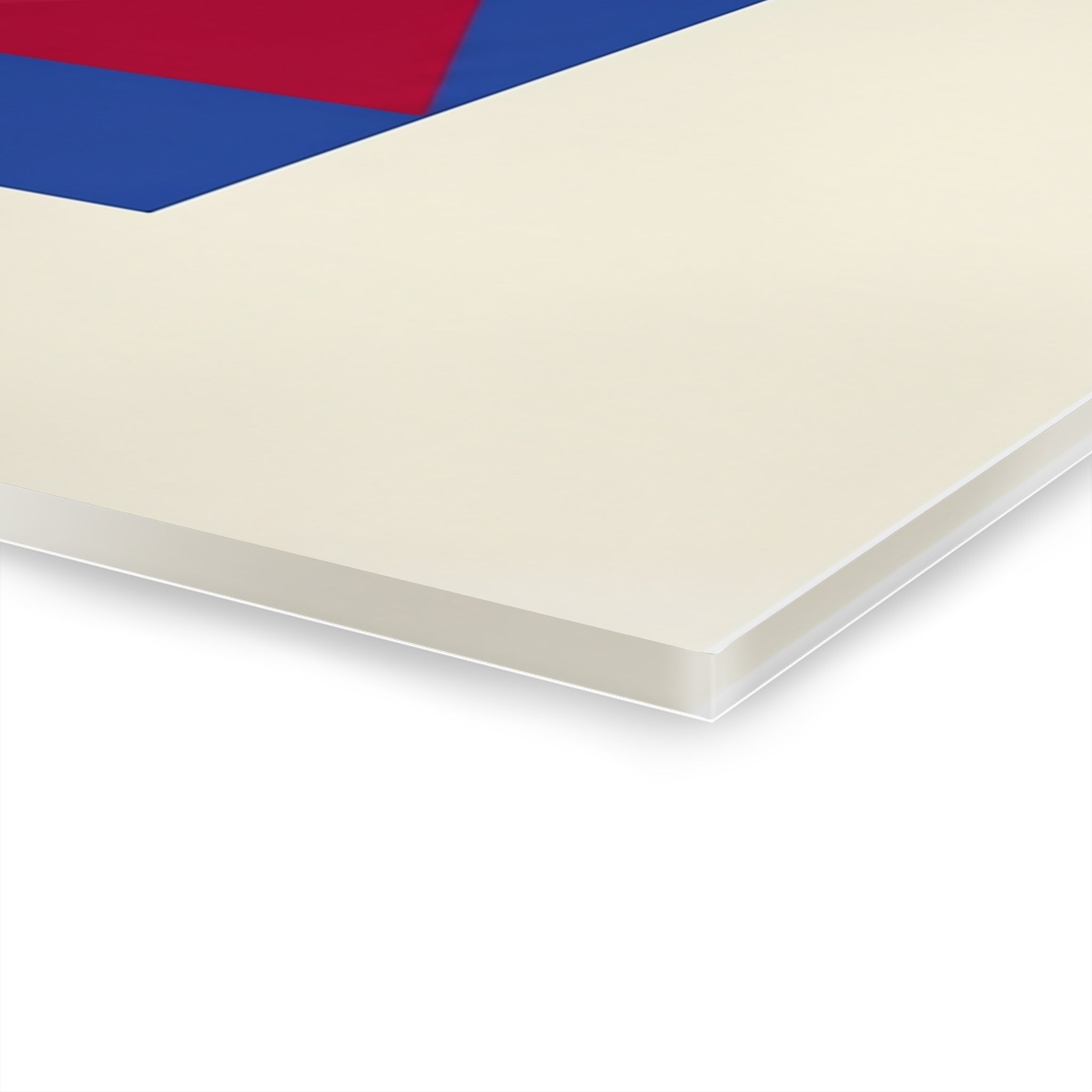 Wall art print close-up of beveled corner, 0.25 in depth