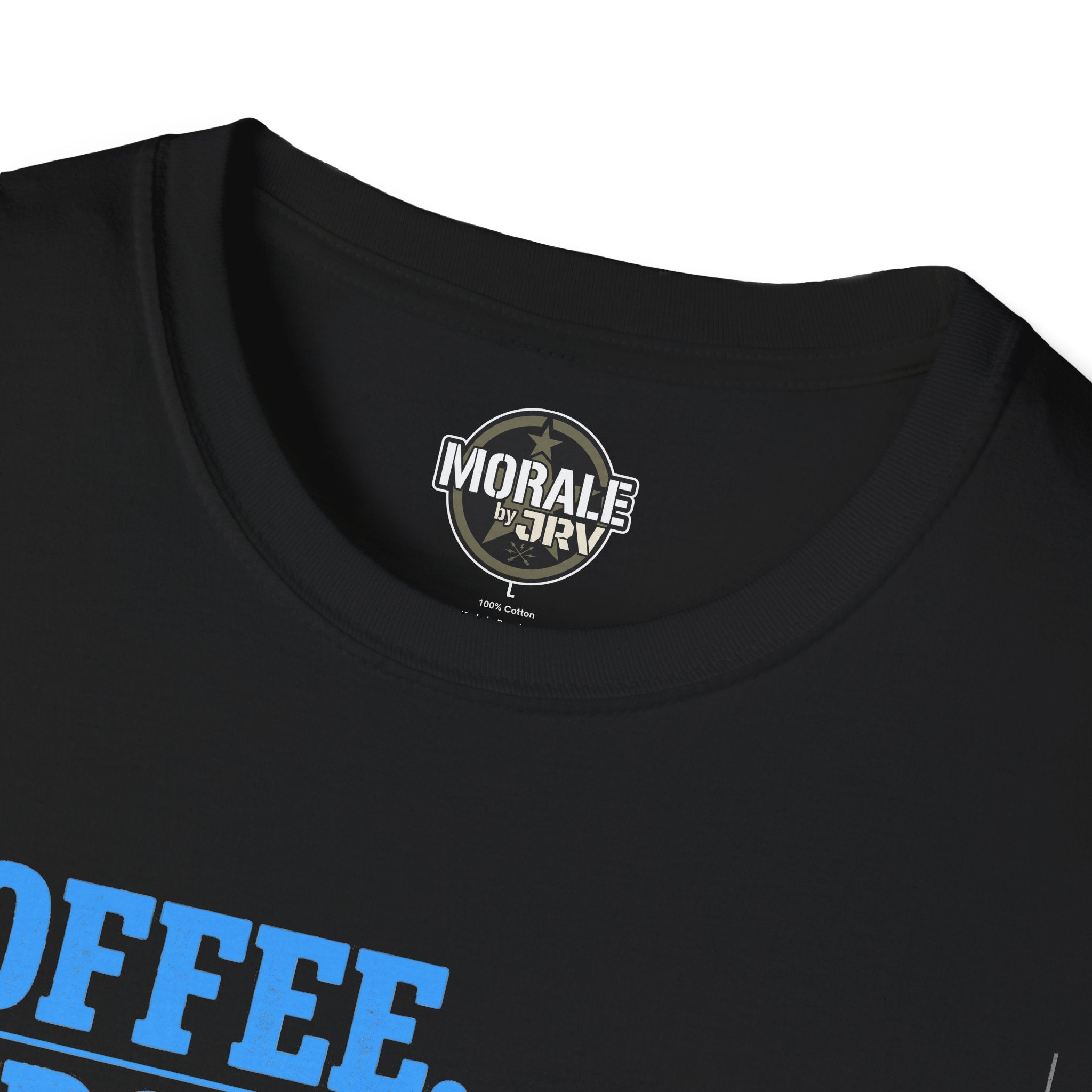 Kids chaos repeat T-shirt neckline with small round logo badge, black