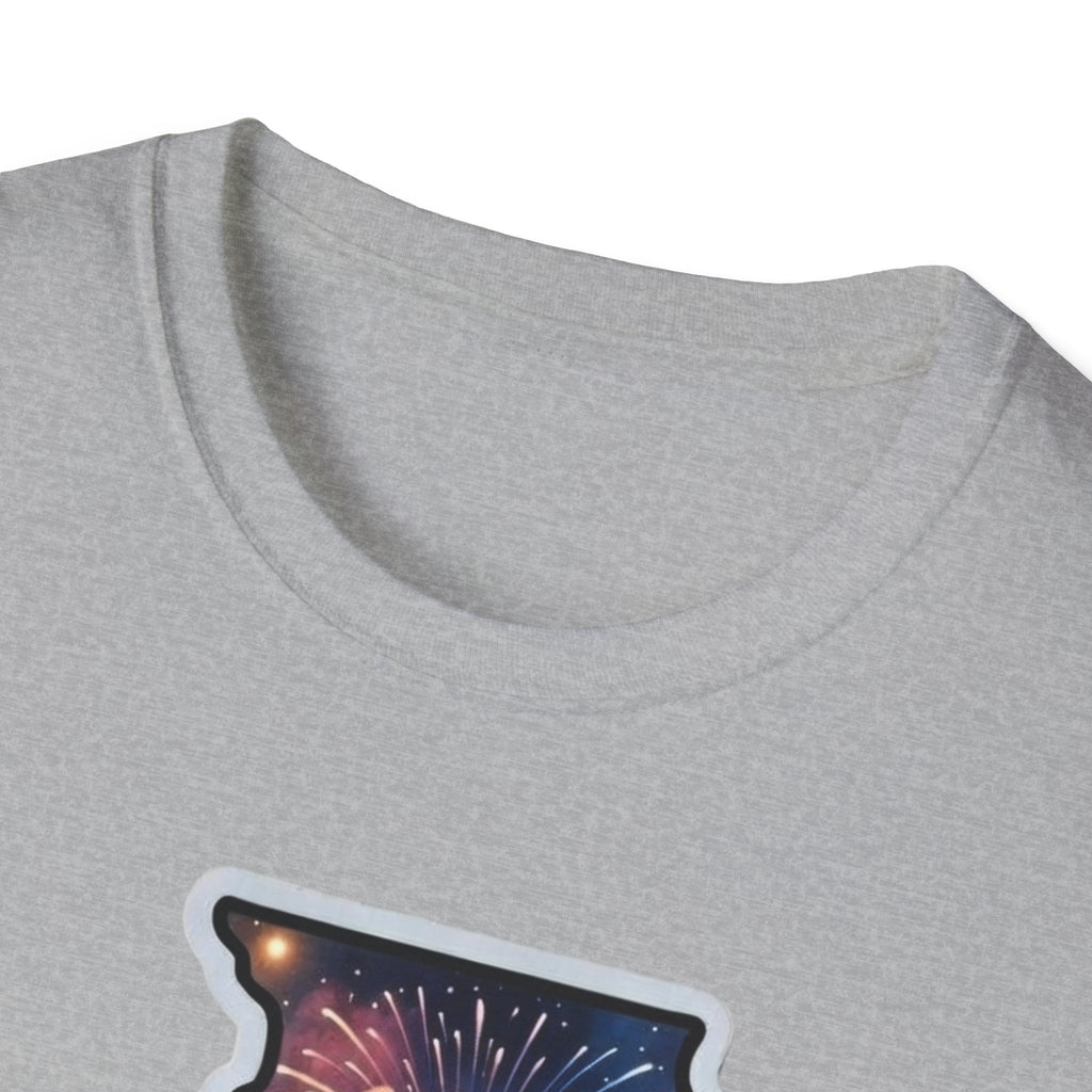 Sport Grey T-Shirt, Rundhalsausschnitt; sichtbarer Teil des Illinois-Designs