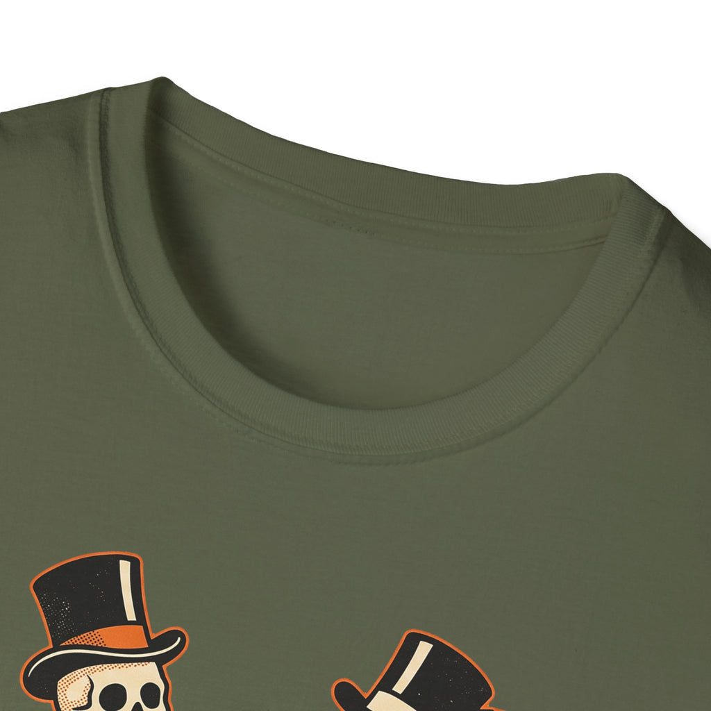 Dancing Skeletons The Graveyard Shift T-Shirt - Vintage Halloween Tee