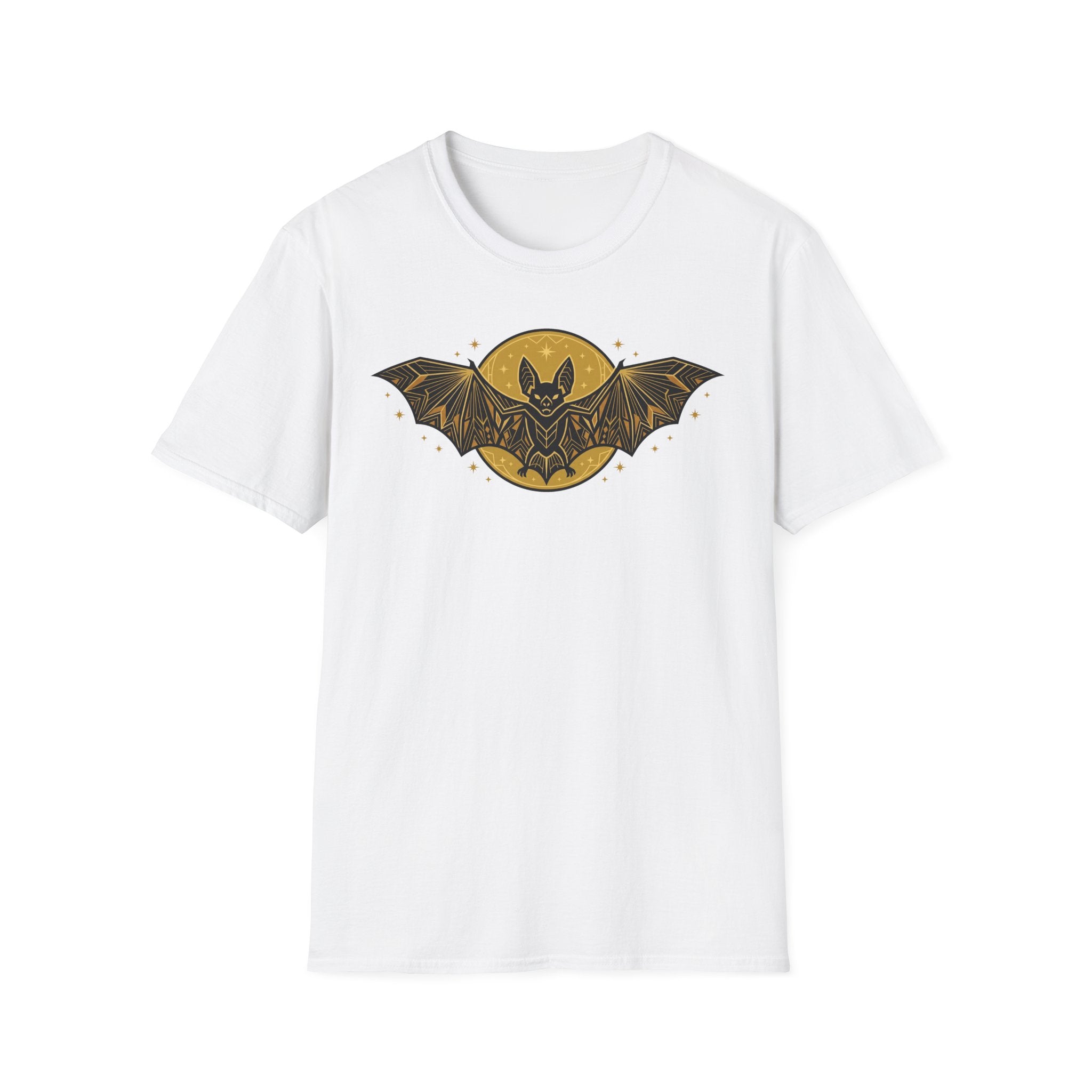 White crew-neck t-shirt with plain front