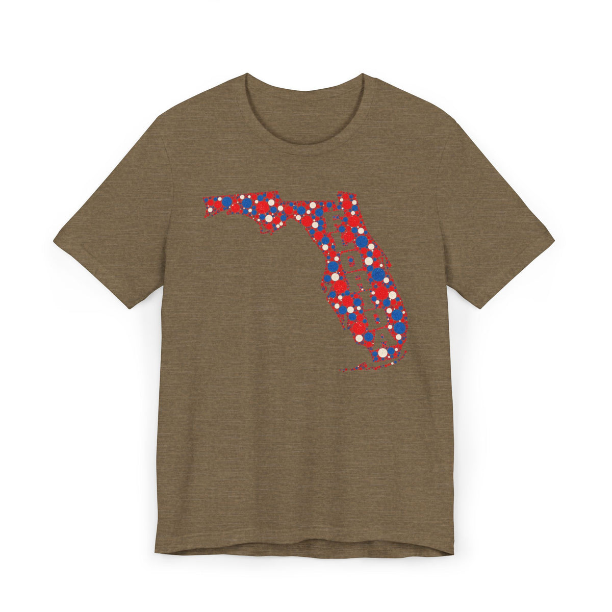 Florida State Floral Pattern T-Shirt | Colorful Florida Outline Graphic Tee