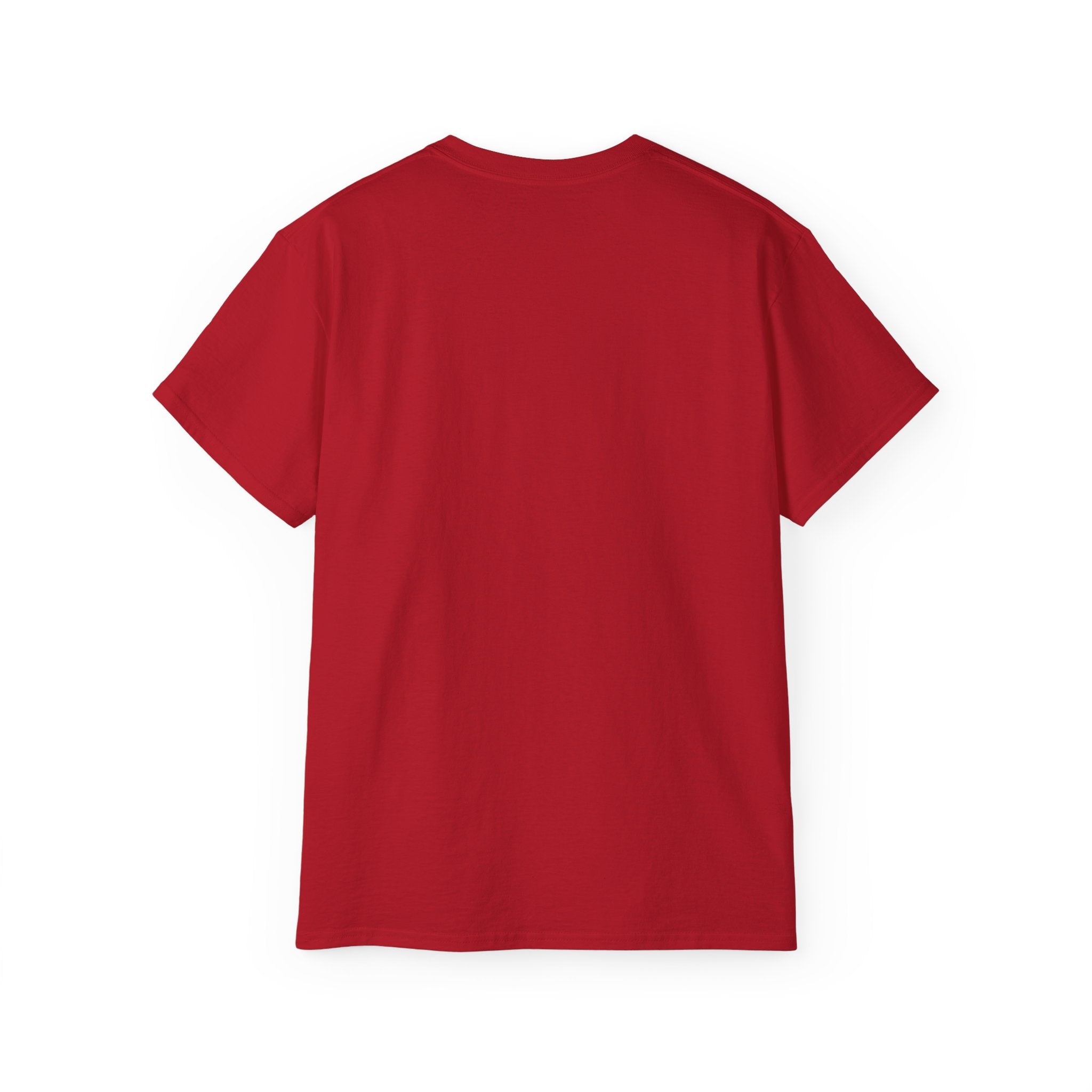 Cherry Red T‑Shirt ohne Aufdruck, Rundhalsausschnitt