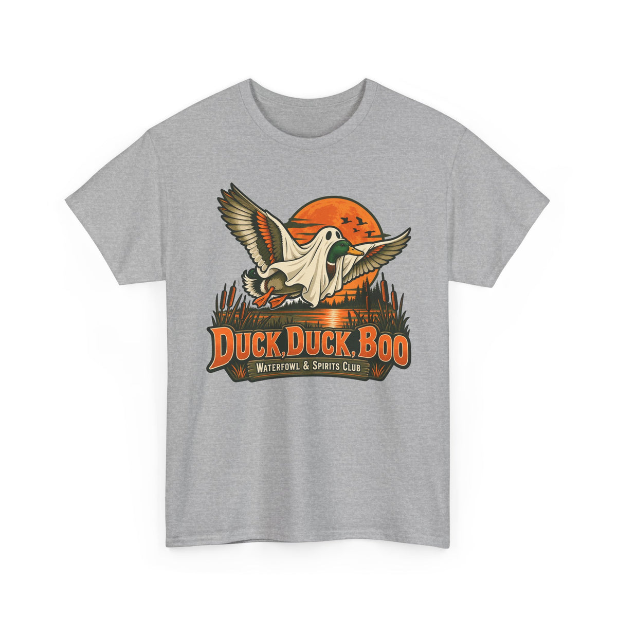 Duck Duck Boo Halloween T-Shirt, Funny Ghost Mallard Duck Hunting Shirt for Men and Women, Waterfowl Hunter Gift Tee