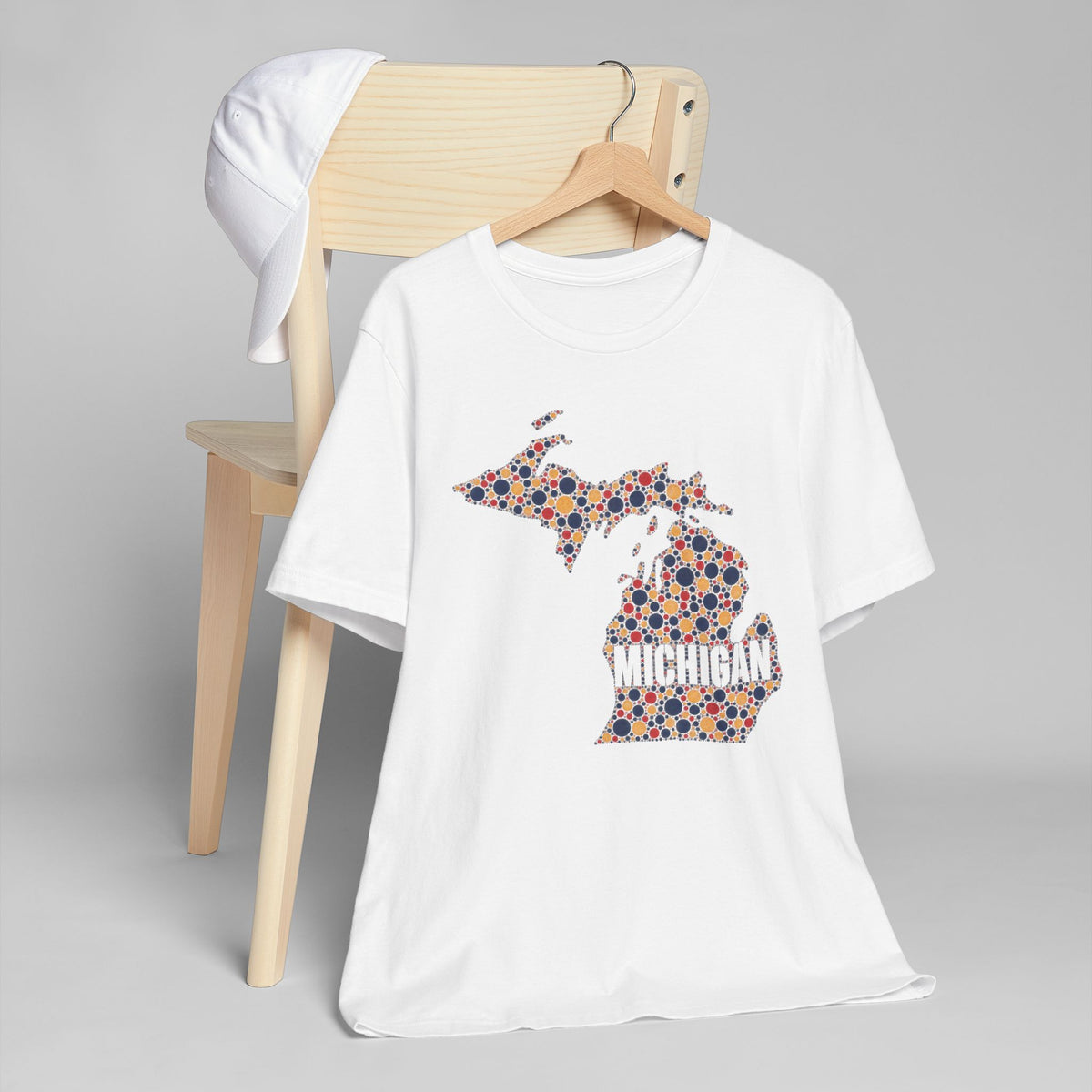 Michigan State Floral Map T-Shirt | Michigan Outline Graphic Tee
