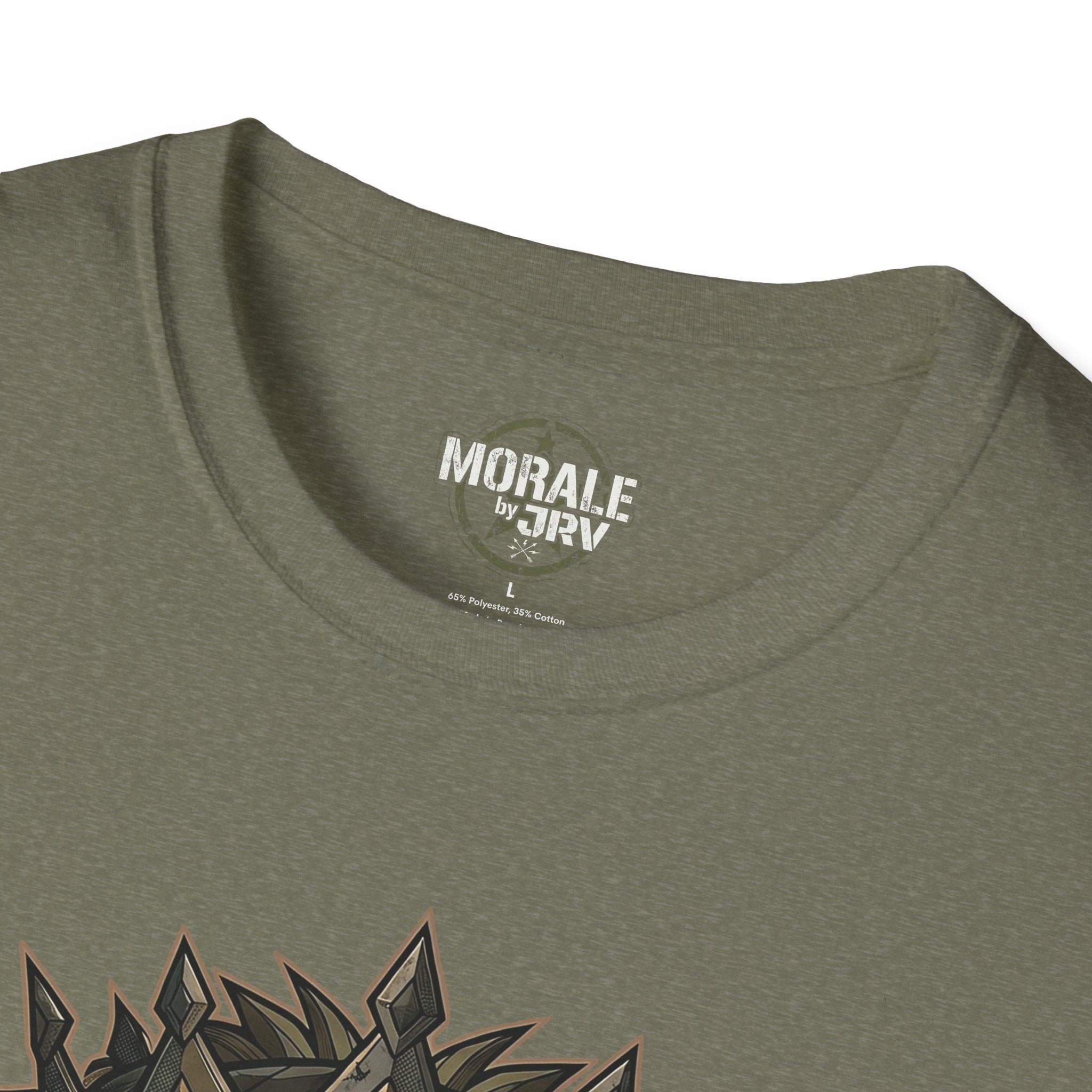 Regal Lion T-Shirt in military green, crewneck logo with lion graphic detail