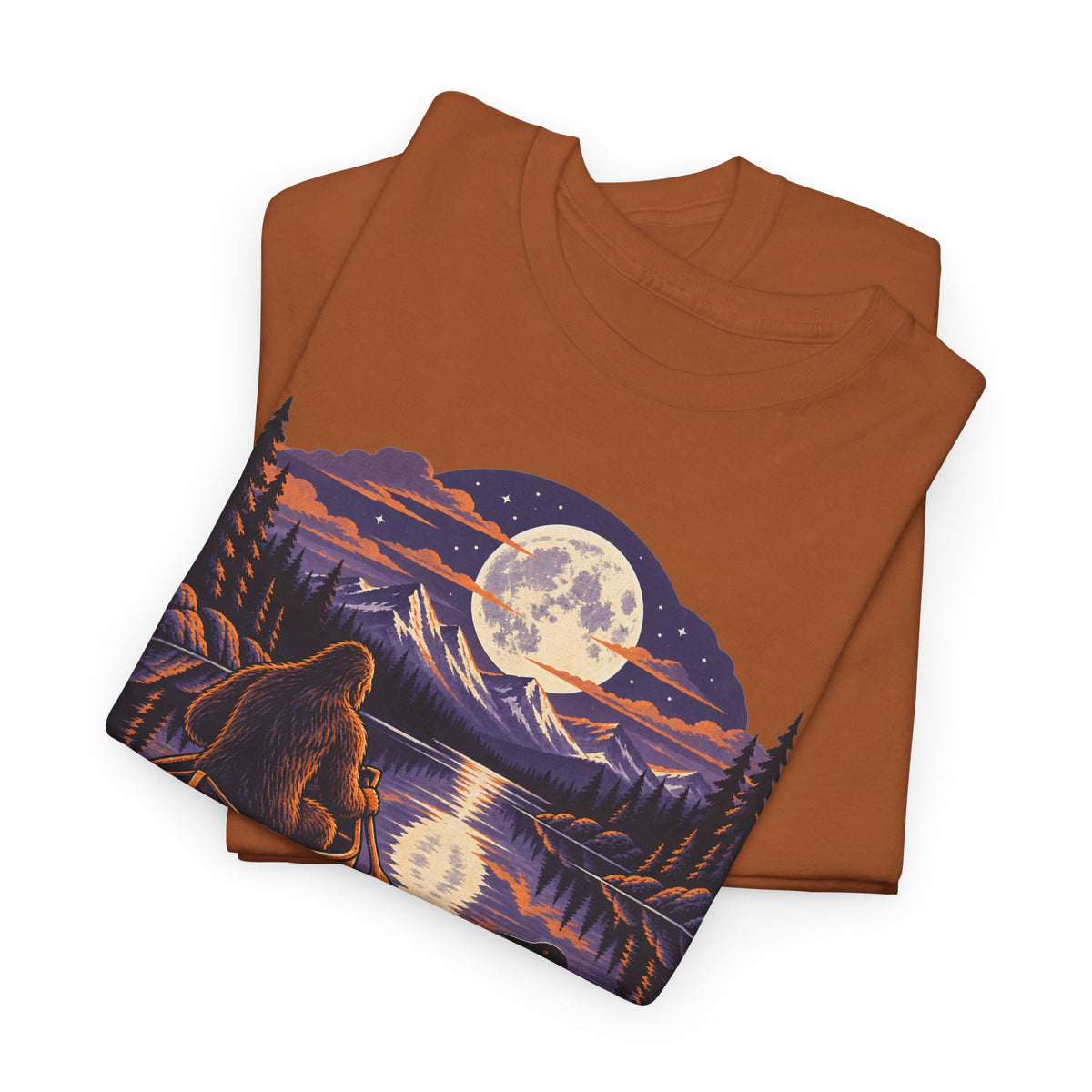 Paddle After Dark Canoe T-Shirt, Moonlit Lake Night Paddling Shirt for Men and Women, Vintage Canoeing Gift Tee