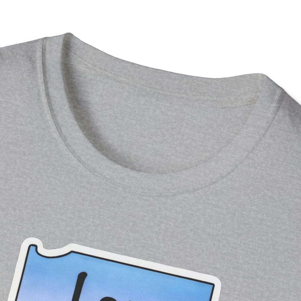 I am Indiana T-Shirt Sport Grey: Halsbereich mit Kartenprint-Ausschnitt