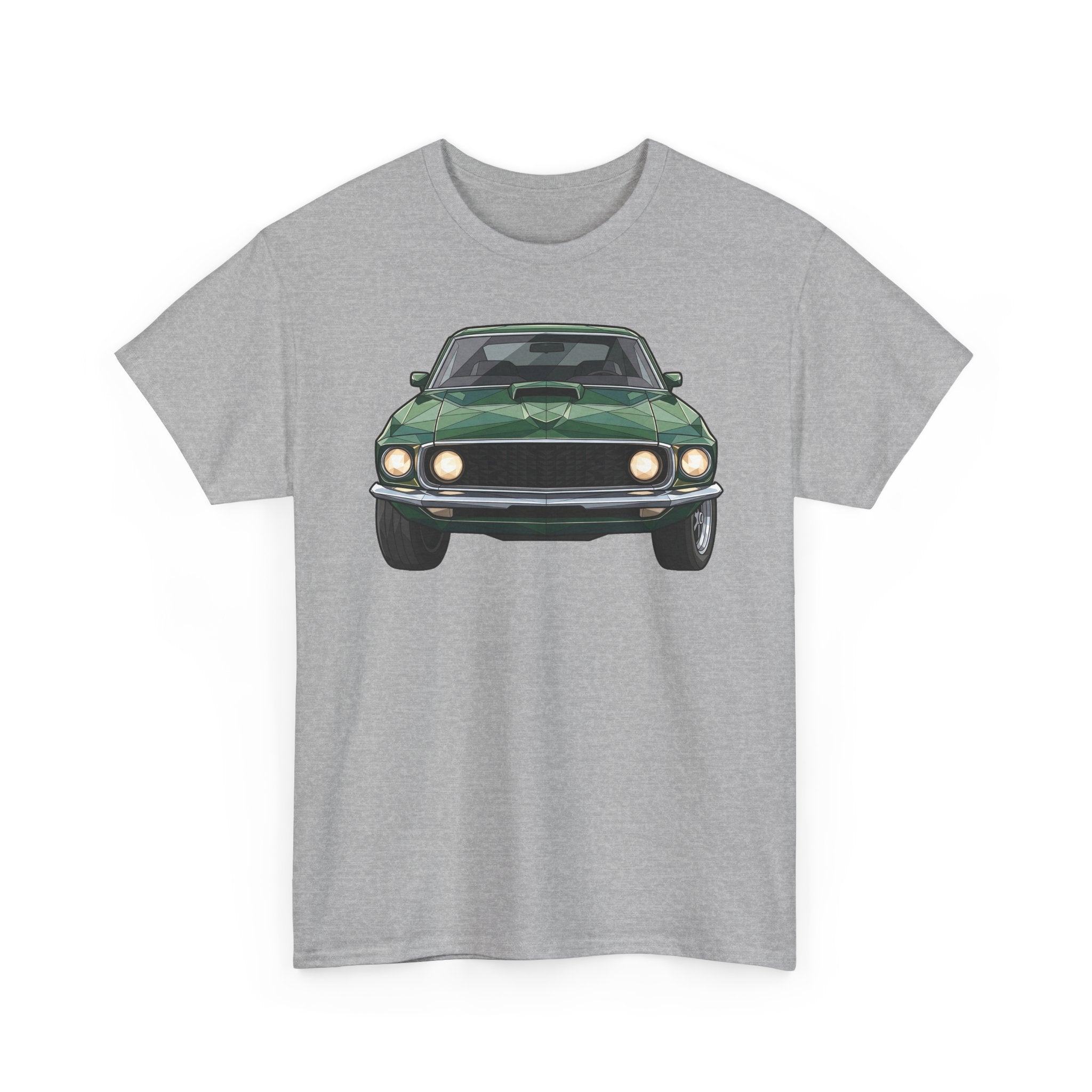 Charcoal T-shirt with front vintage muscle car graphic