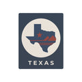 Texas wall metal art sign with Lone Star map in a circle and TEXAS text
