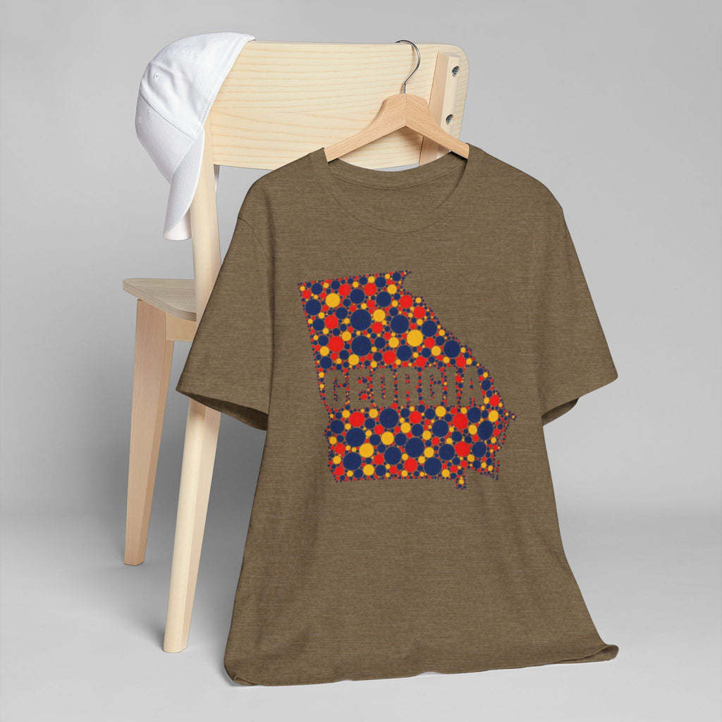 Georgia State Map Floral Pattern T-Shirt | Georgia Outline Graphic Tee