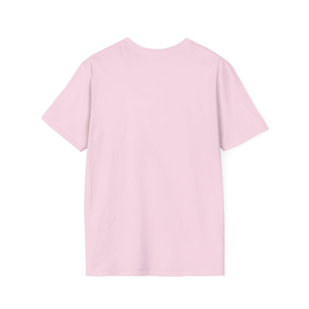 Light pink T-shirt with plain front, no visible graphic