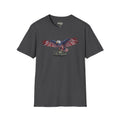 Dark charcoal T-shirt with bald eagle spreading wings over M1 Abrams tank design