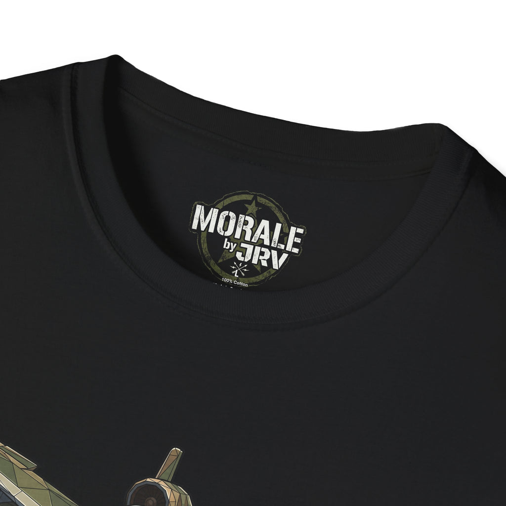A-10 Warthog T-shirt, black collar with MoralE by TRV logo