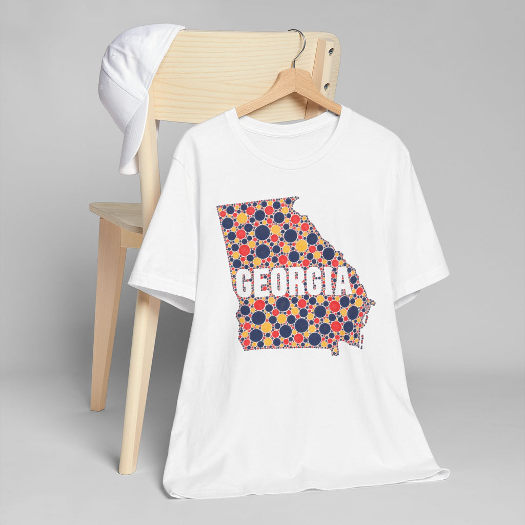 Georgia State Map Floral Pattern T-Shirt | Georgia Outline Graphic Tee