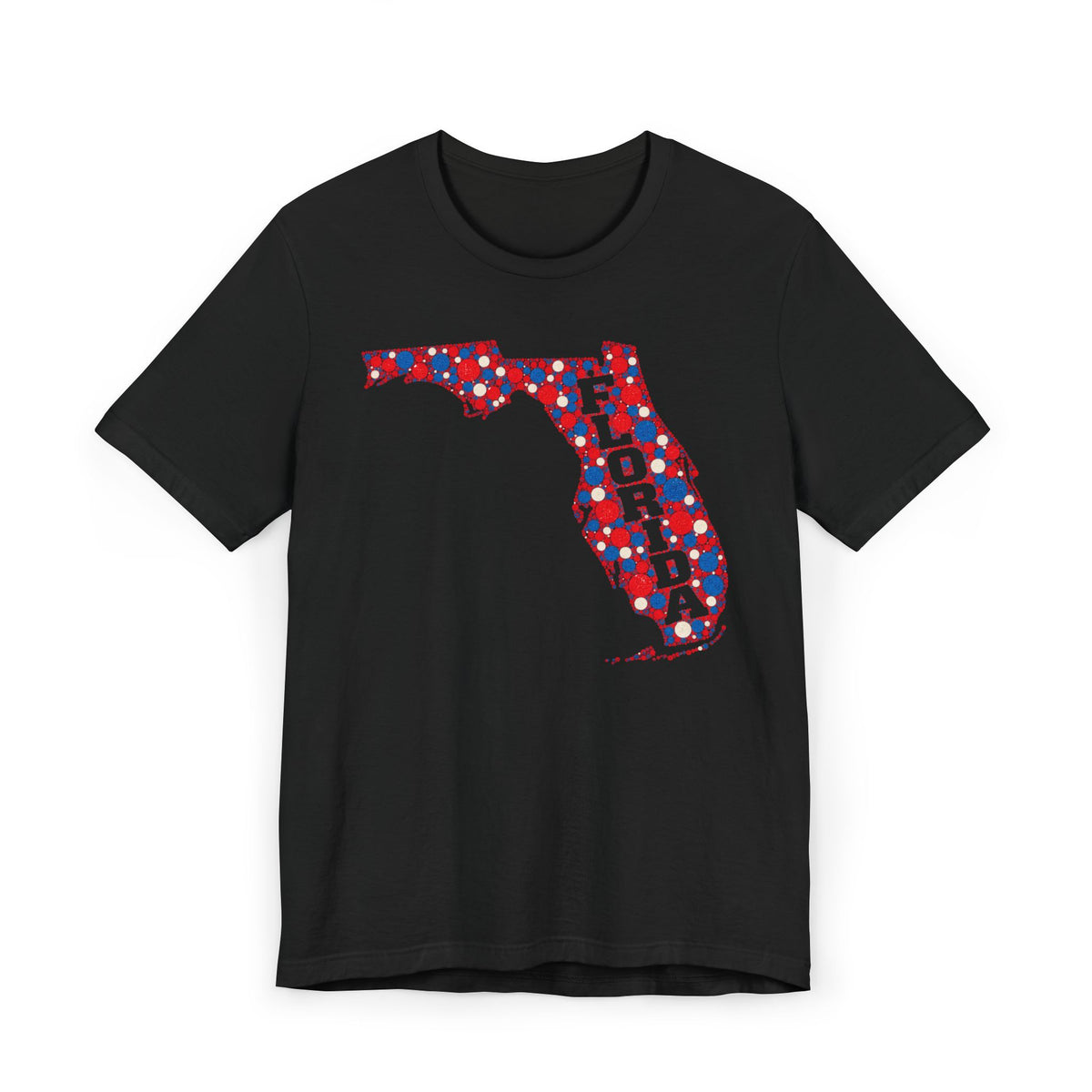 Florida State Floral Pattern T-Shirt | Colorful Florida Outline Graphic Tee