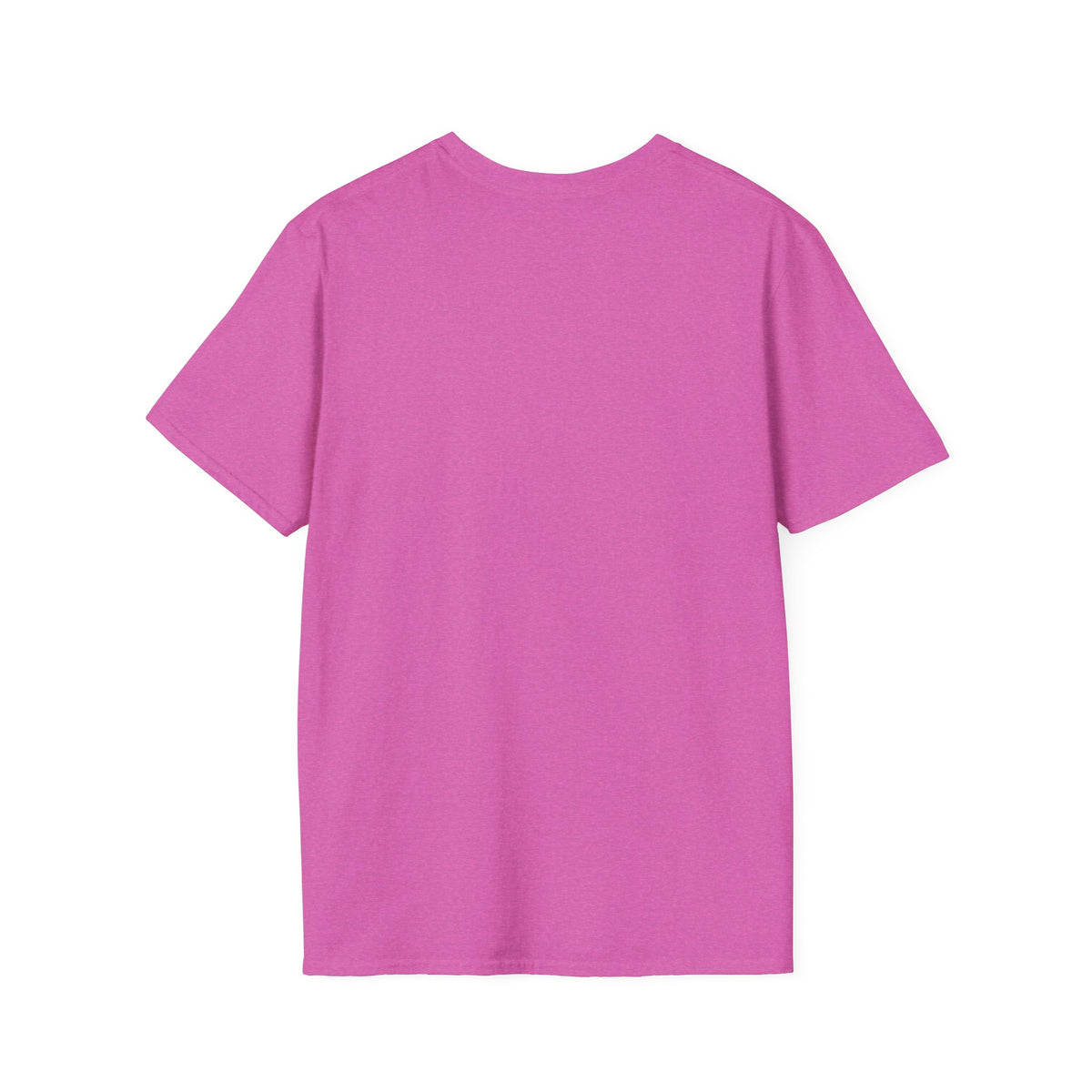 Crewneck t-shirt in bright pink, short sleeves and straight hem