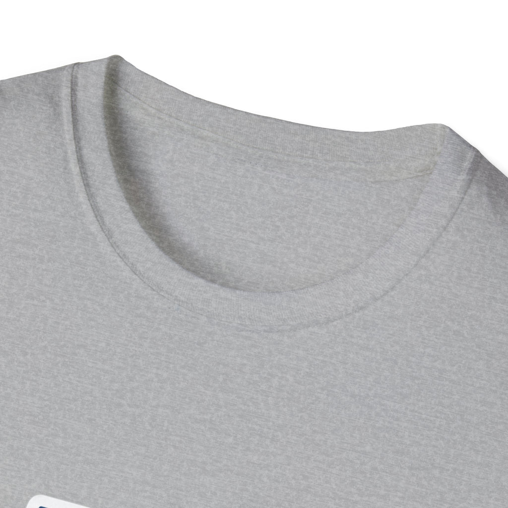 I Am North Carolina T-Shirt, hellgrauer melierter Rundhalsausschnitt im Nahblick