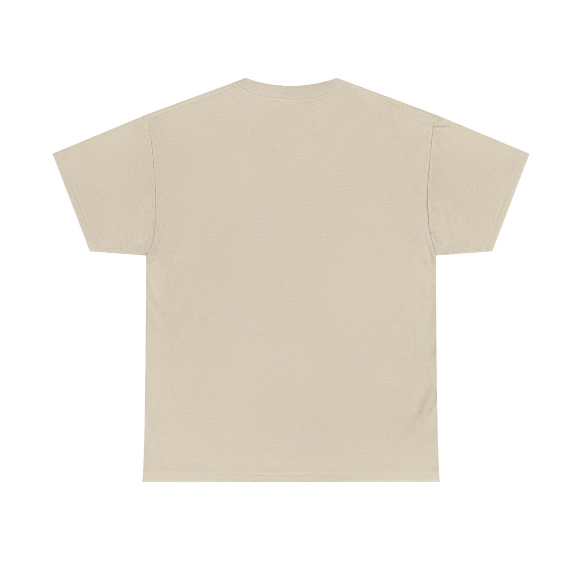 Sand crewneck T-shirt, plain back view