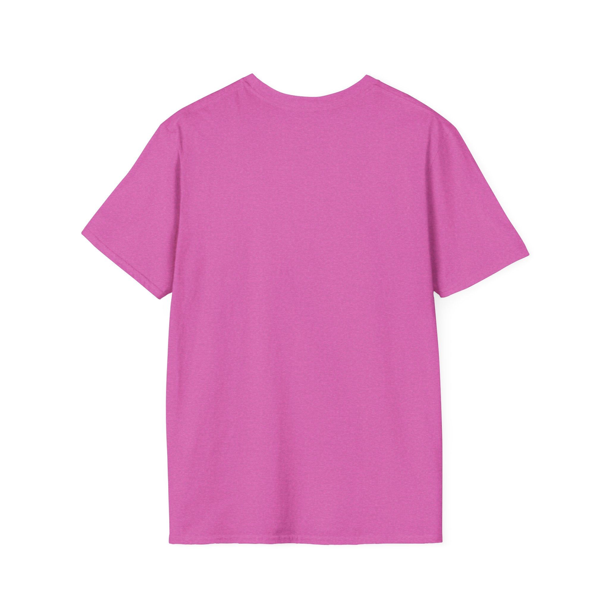 Twisted olive tree T-shirt, magenta/pink, plain front with crew neckline