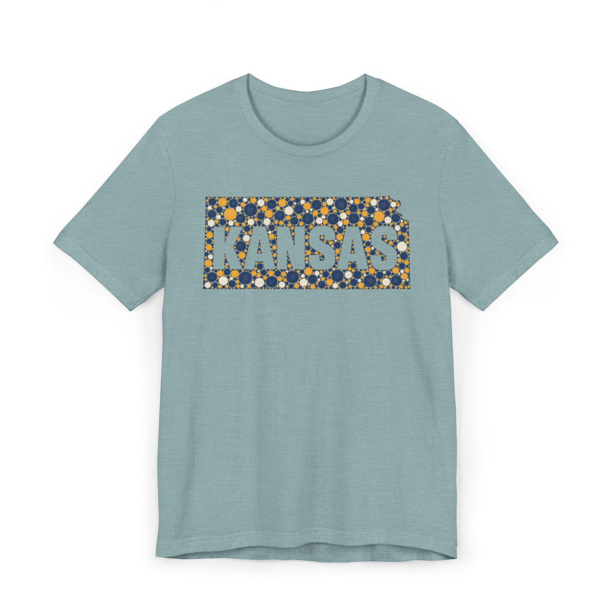 Kansas State Floral Pattern T-Shirt | Kansas Map Outline Graphic Tee