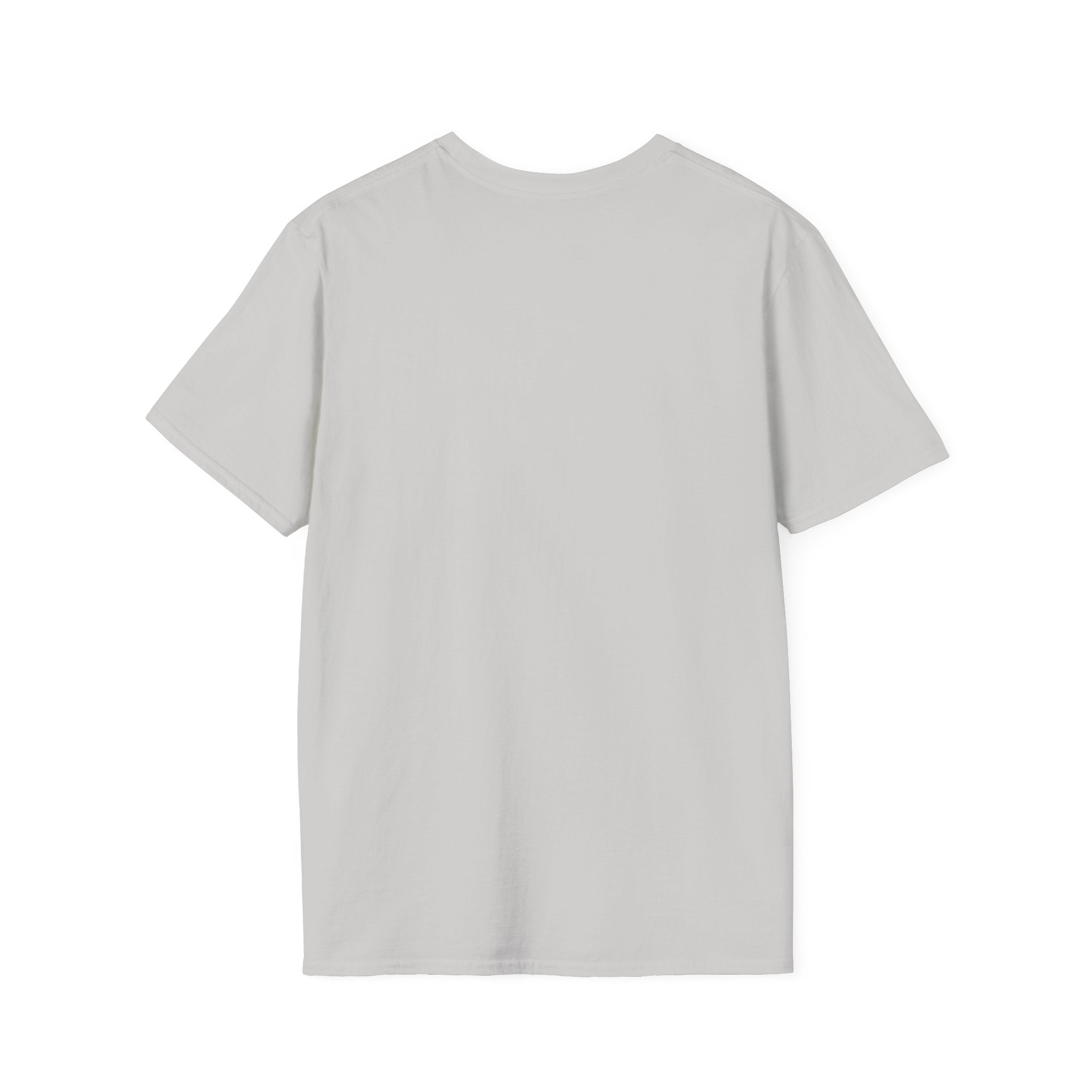 Hellgraues T-Shirt Rückansicht, schlicht ohne sichtbaren Druck