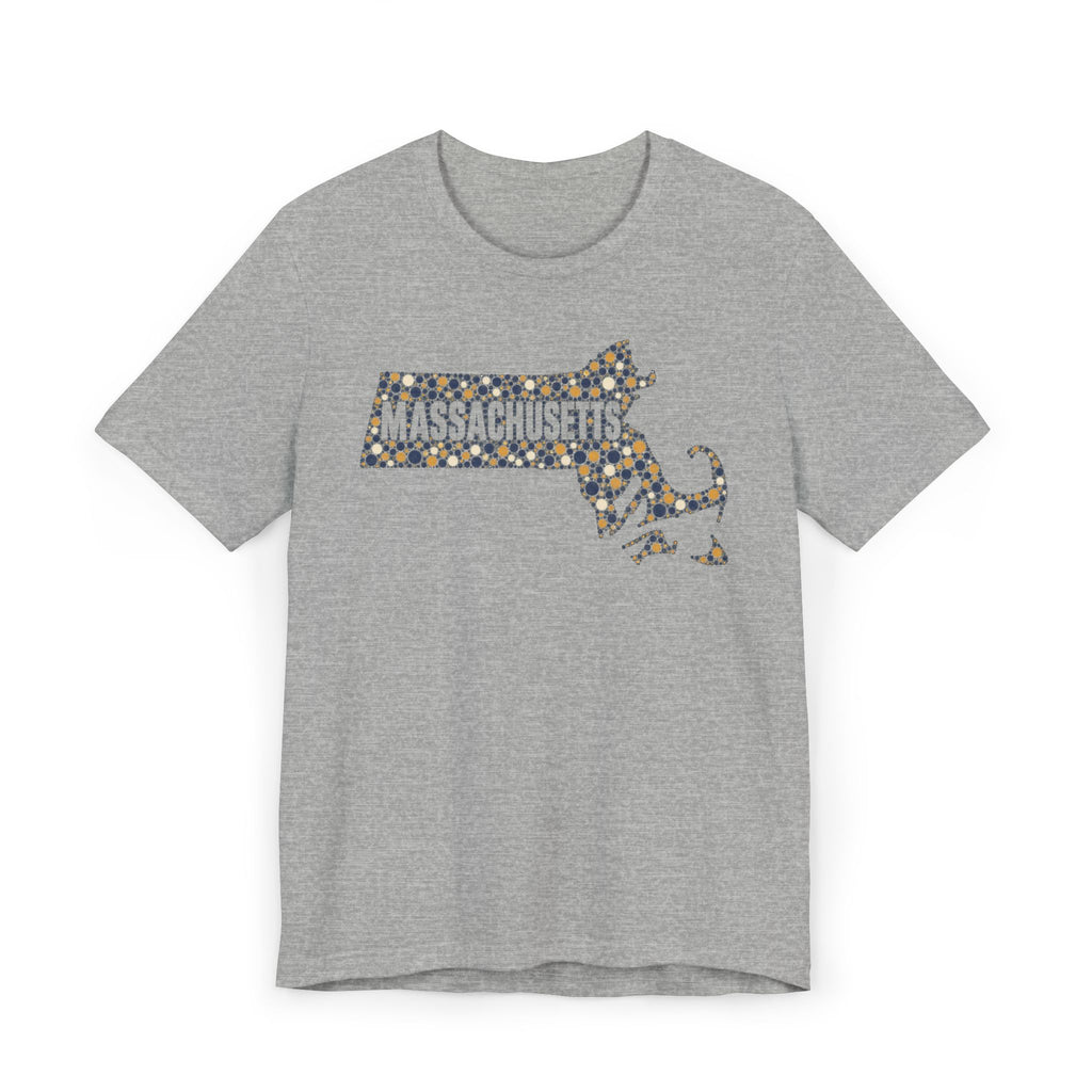 Massachusetts State Floral Map T-Shirt | Massachusetts Outline Graphic Tee