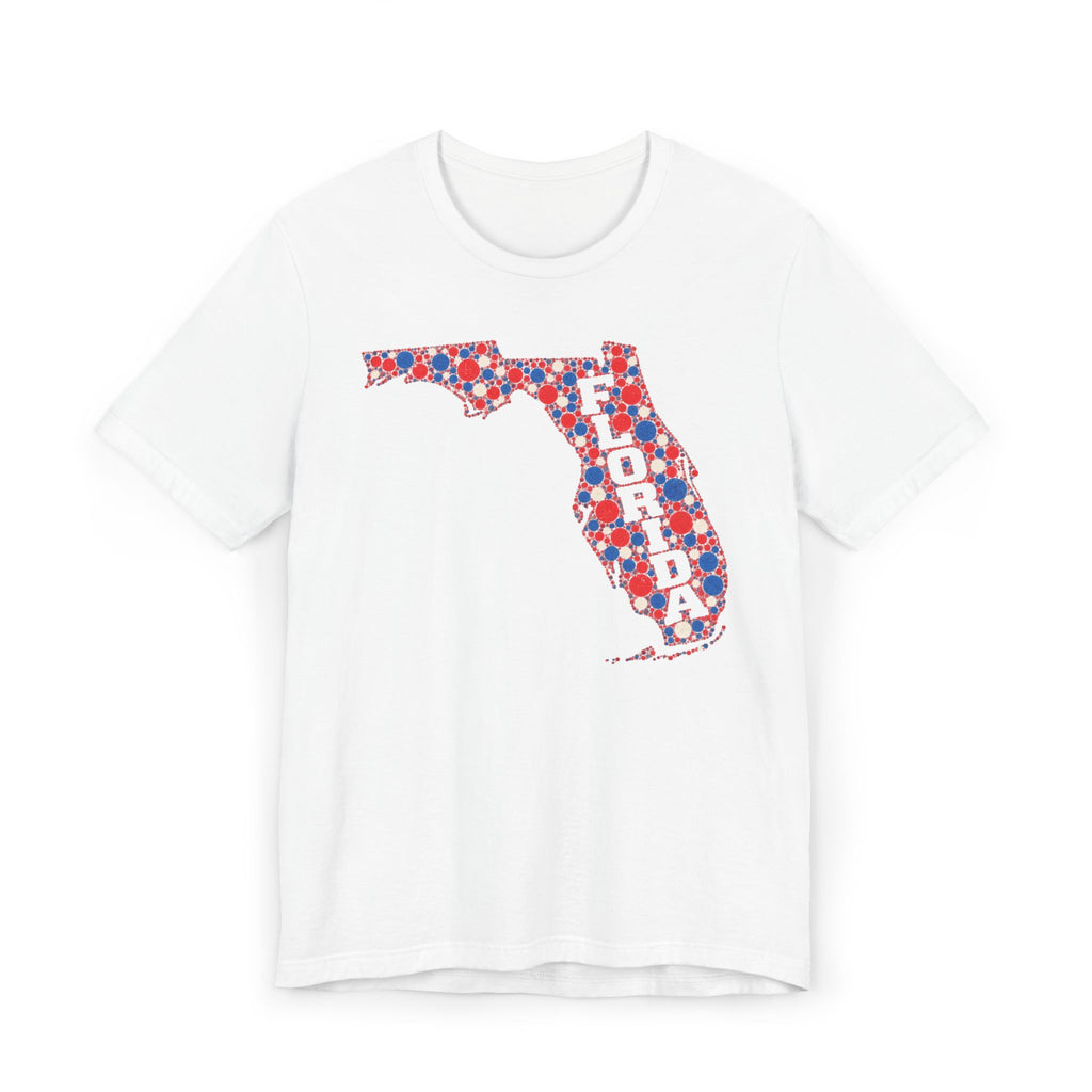 Florida State Floral Pattern T-Shirt | Colorful Florida Outline Graphic Tee