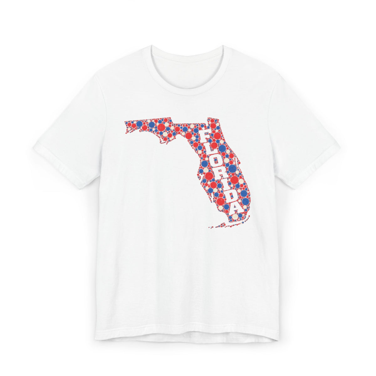 Florida State Floral Pattern T-Shirt | Colorful Florida Outline Graphic Tee