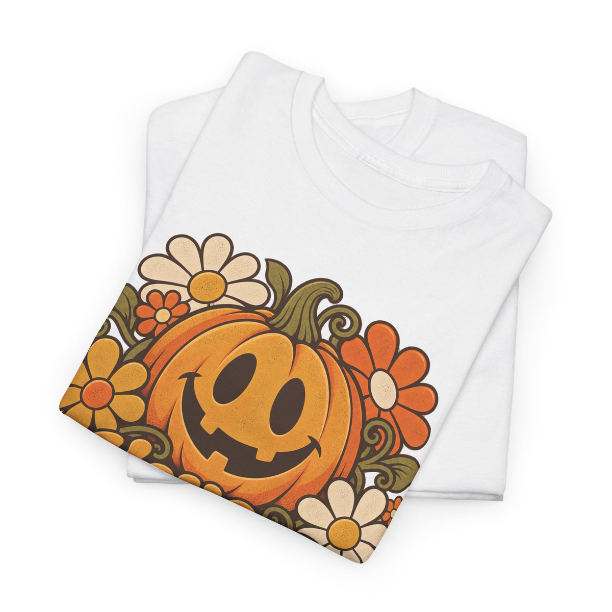 Have a Spooky Day Retro Pumpkin T-Shirt, Groovy Floral Jack O Lantern Halloween Shirt for Women and Men, Fall Teacher Tee