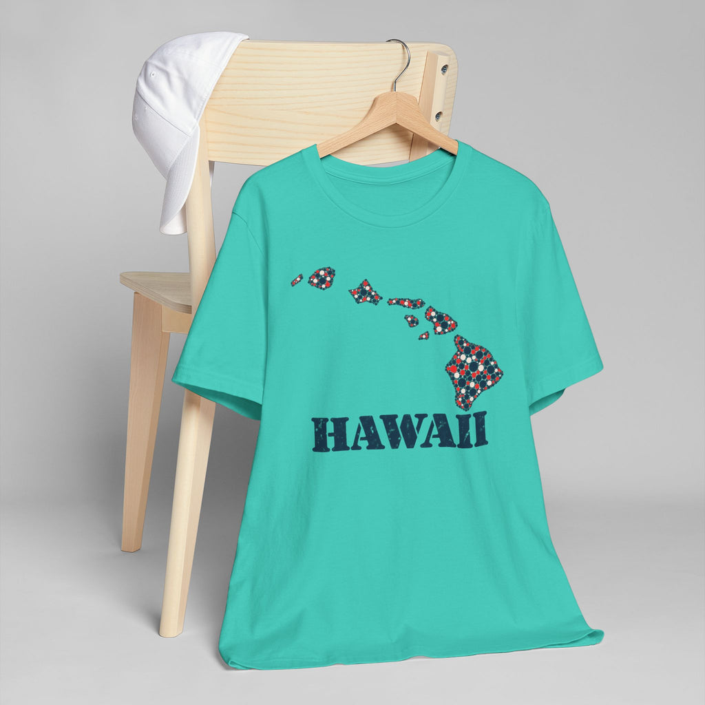 Hawaii Island Map Floral T-Shirt | Hawaiian Islands Graphic Tee