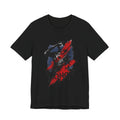 Black t-shirt with 'HONOR' soldier graphic in red and blue