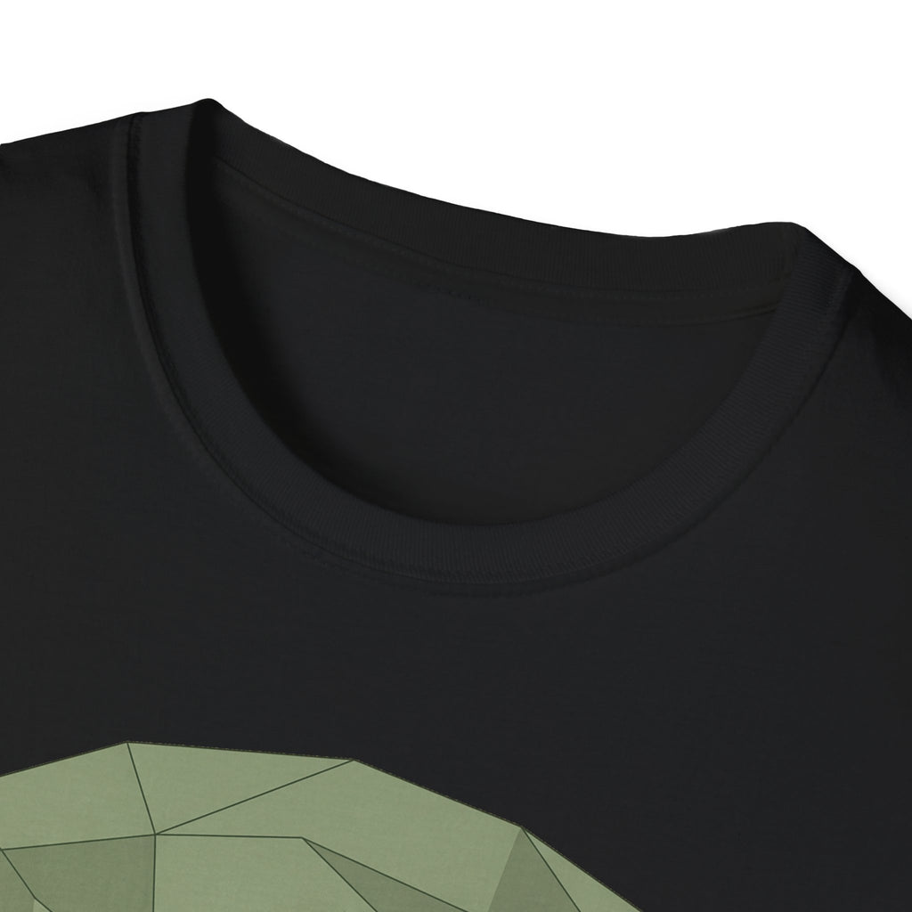 Dragon Blood Tree T-Shirt, black, crew neck with partial geometric tree print