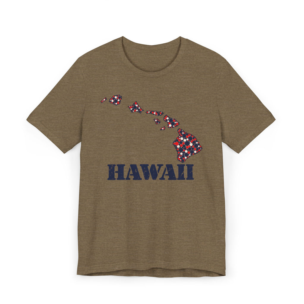 Hawaii Island Map Floral T-Shirt | Hawaiian Islands Graphic Tee