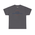 Charcoal crew-neck t-shirt with red star circle and “QUIET PROFESSIONAL” graphic