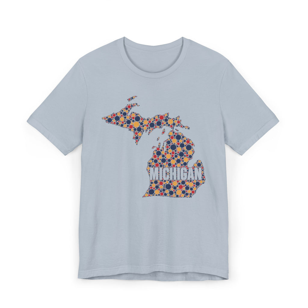 Michigan State Floral Map T-Shirt | Michigan Outline Graphic Tee