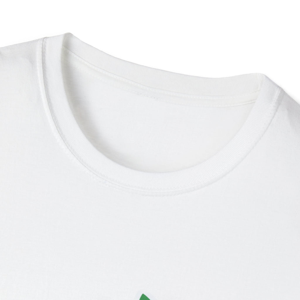 White I Am Virginia T-Shirt collar close-up with ribbed crewneck