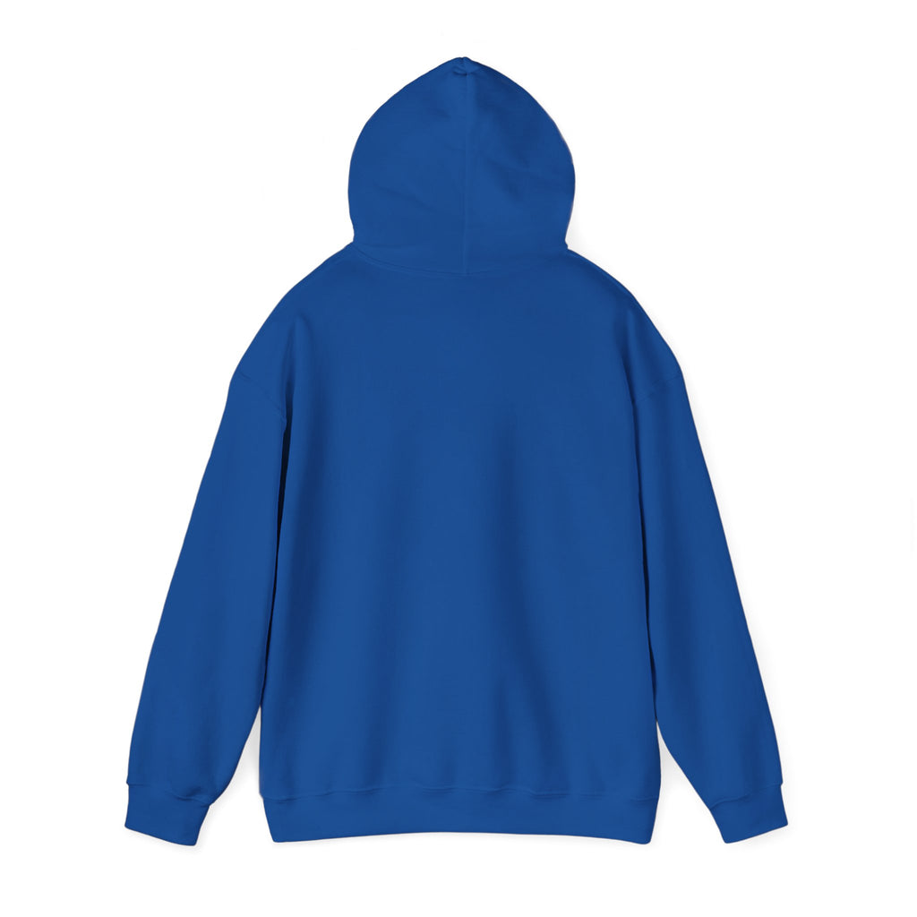 Royal blue pullover hoodie with hood and long sleeves