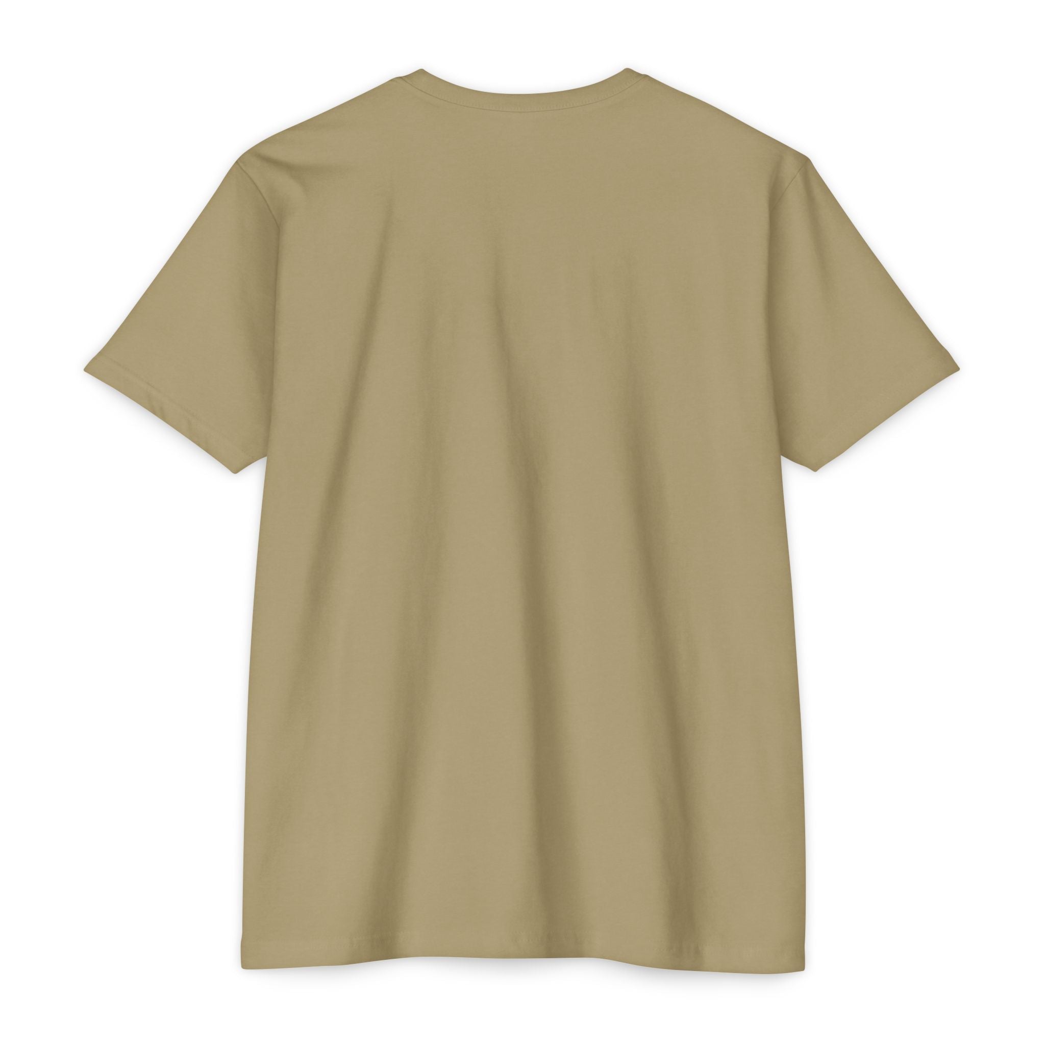 Air superiority jet fighter T-shirt in light olive with blank back