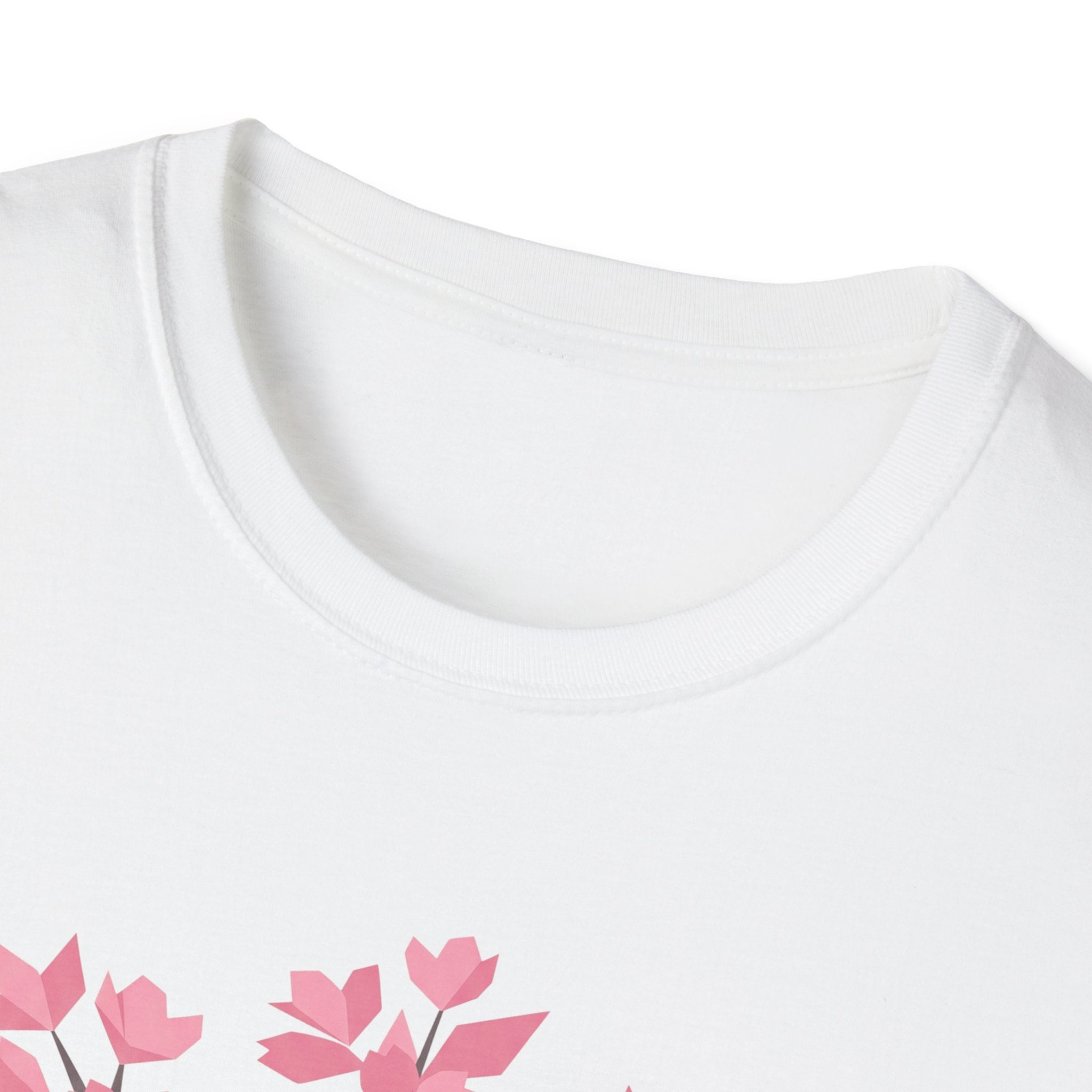 White T-shirt neckline close-up